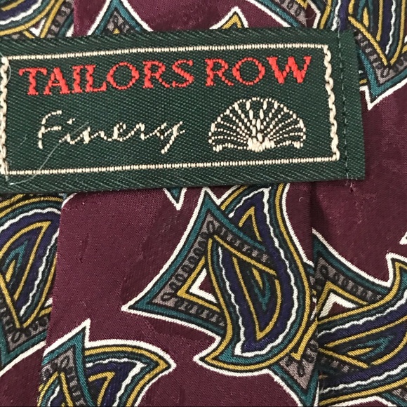 NWT Burgundy Purple Green Gold Cream Silk Tie - Picture 3 of 10